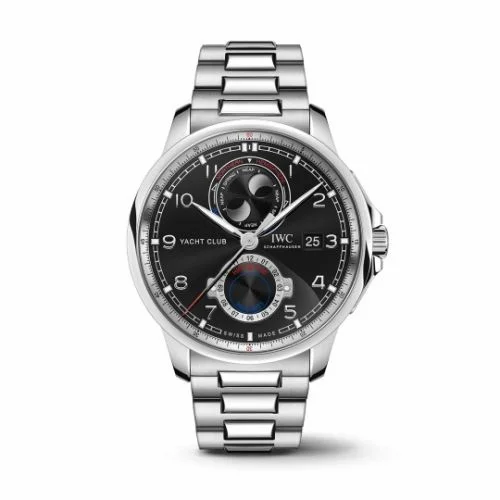 IWC Portugieser Yacht Club Moon & Tide Stainless Steel / Black / Bracelet IW3440-02 (IW344002)